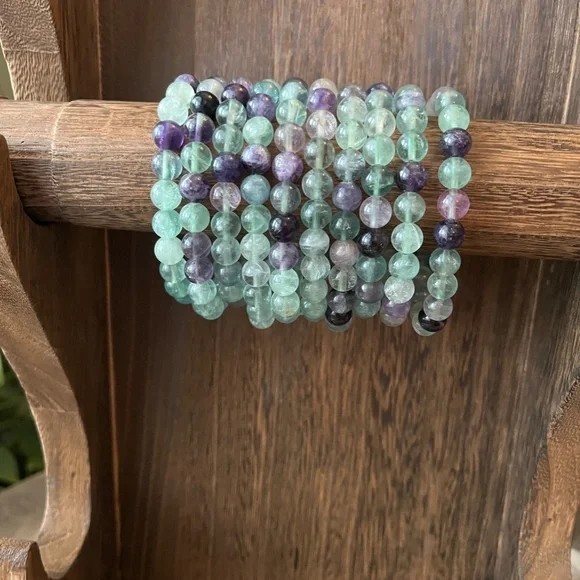 Rainbow Fluorite Bracelet (One) - Picture 3 of 4
